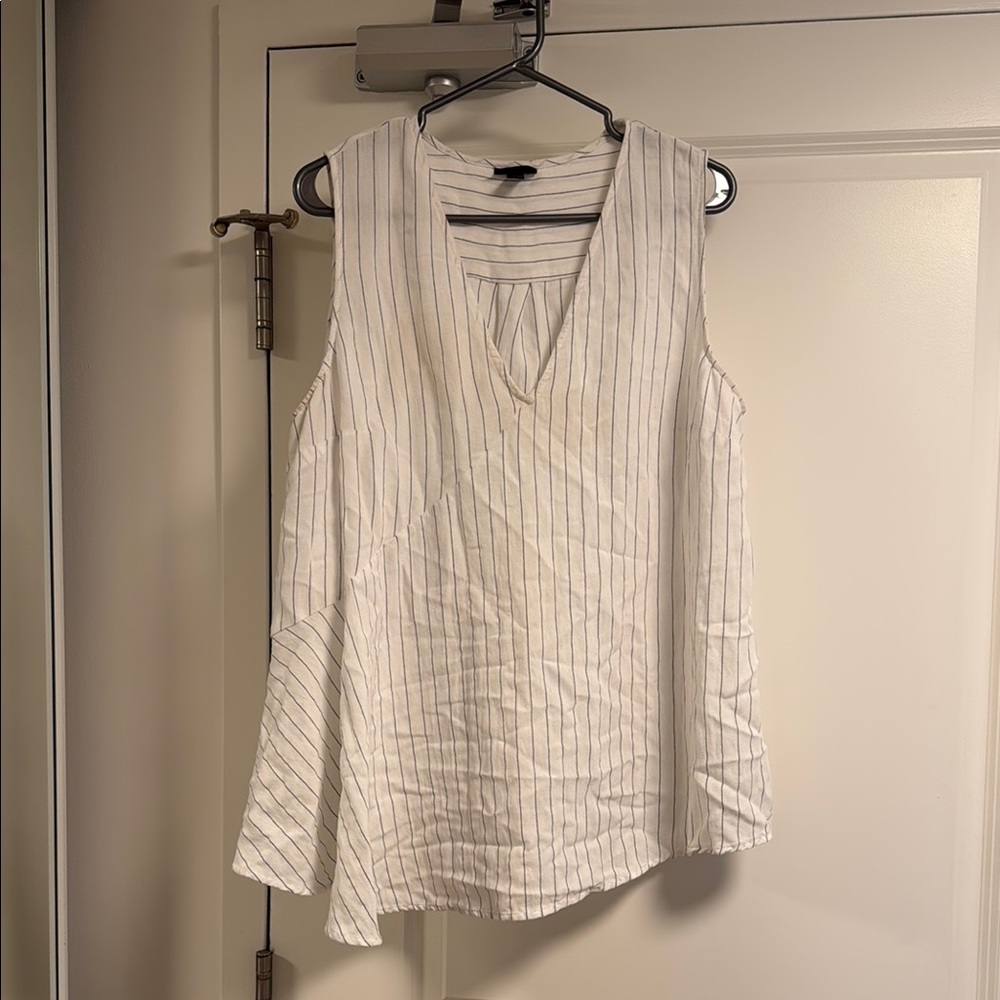 Massimo White Sleeveless Relaxed Tank Top